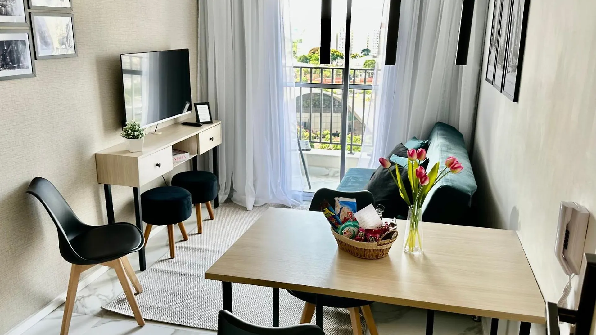 Apartamento Decorado Com Sacada No Polo Cultural E Eventos Da Cidade De Sao Paulo Apartment